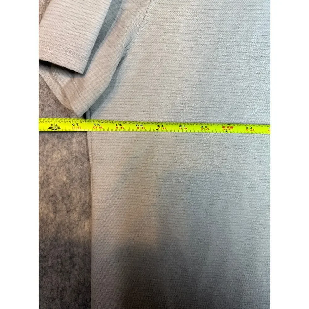 Lululemon Mens Gray Striped XL Performance Polo Stretch Comfort Golf Preppy - Picture 6 of 7